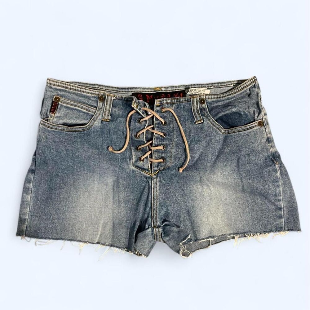 Mudd-clothing Women's Blue and Navy Shorts